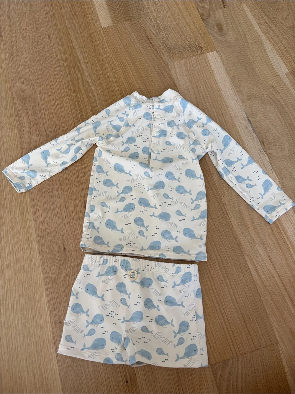 Tutto Piccolo Little Boy’s Yellow & Blue Whale Swim Set